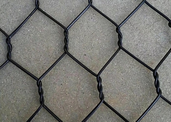 13mm Opening 1.2mm Black Pvc Coated Hexagonal Wire Mesh Chicken Screen Wire