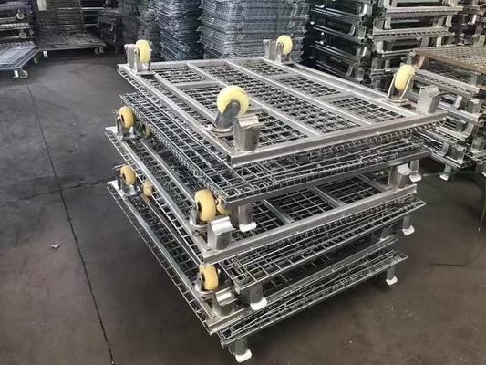 Тары для хранения ячеистой сети супермаркета 800-1700KGS нагружая складные