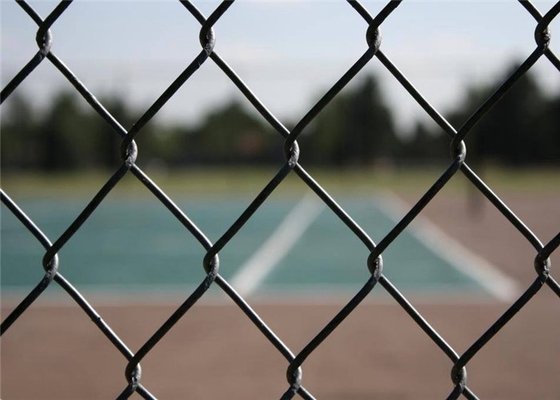 Жилая 3.0mm черная загородка 10-30m звена цепи диаманта PVC для спортивной площадки школы